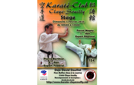 STAGE PIERRE BERTHIER 8ème DAN EXPERT FEDERAL / PASCAL MAGNY 7ème DAN EXPERT REGIONAL